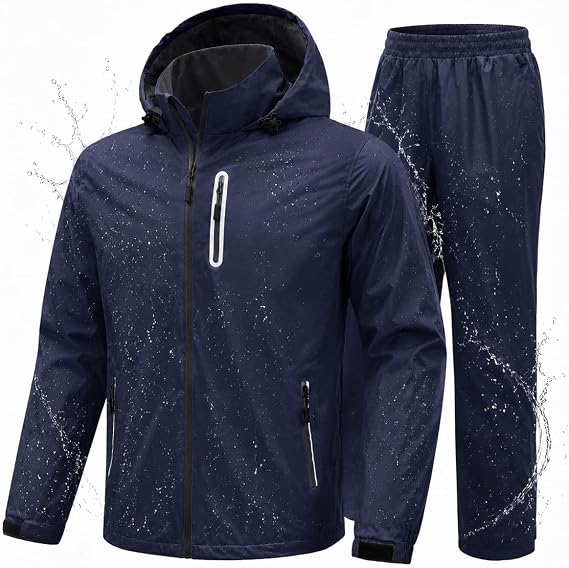 SWISSWELL Men Women Waterproof Rain Jacket and Rain Pants