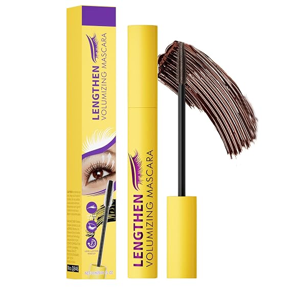 Colossal Bubble Mascara - Air Volume & Curl Formula for Lashes, Clump-Proof & Long-Lasting, Enhances Natural Look with Curl Boost Lash (#02 Brwon)
