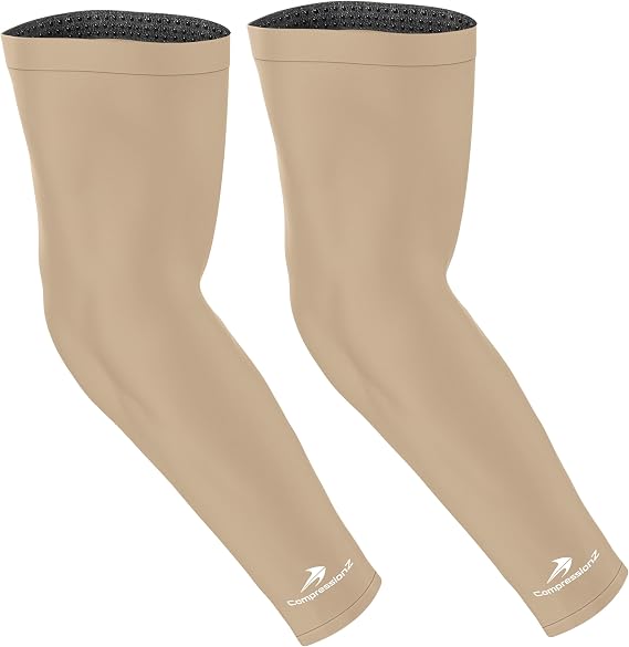 Sleeveless Shirt Compress Ionz – Men Women & Youth Compression Basketball Shooter Sleeve – Best Protection for Lymph Ödem UV Sun Elbow Warmers for Football Baseball Volleyball Athletic Sports Walking Poles (1 Pair)