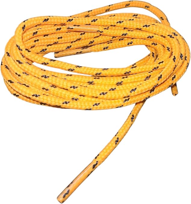 2 Pair Pack - Heavy Duty proTOUGH Slim 4mm Kevlar Reinforced Shoelaces Designed for Smaller Narrow Shoe or Boot Eyelets (48 Inch 122, Orange w/Black)