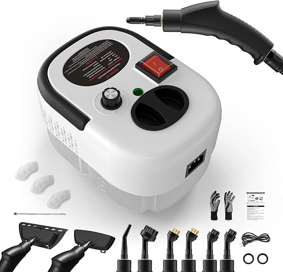 Steam Cleaner, High Pressure Steamer for Cleaning, 1200ml Water Tank