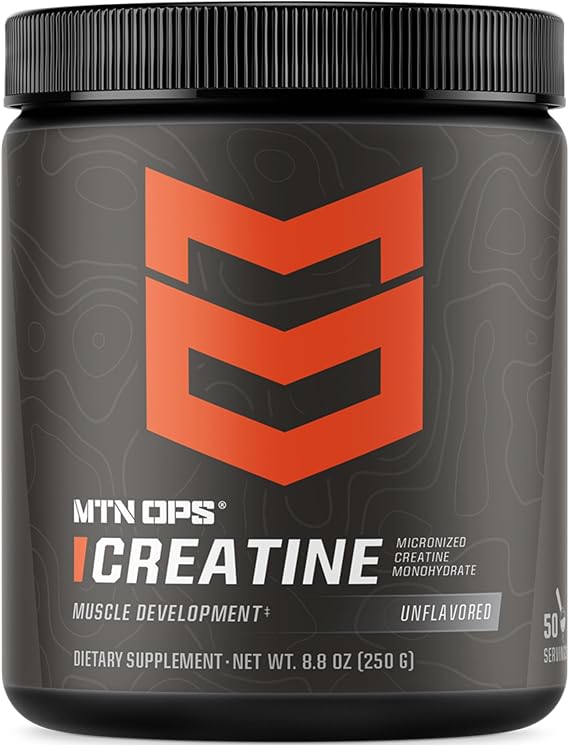 MTN OPS Creatine Monohydrate Powder for Strength, Unflavored
