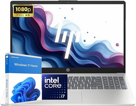 HP Laptop 15 | Intel i7-1255U 10-Core Processor | 36GB DDR4 RAM | 1TB PCIe SSD | 15.6" FHD 1080p Display | Windows 11 | Thin Notebook with Ultrabook-Level Performance for Work & Study