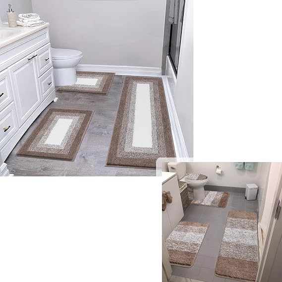 Bsmathom Bathroom Rugs Sets 4 Piece,Bathroom Rugs Sets 3 Piece