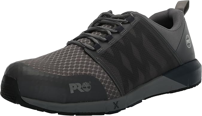 Timberland PRO Men's Radius Composite Safety Toe Industrial Athletic Work Shoe, Grey/Navy-2024 NEW, 10 W
