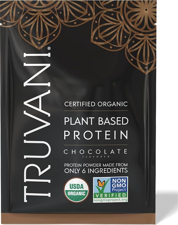 Truvani Organic Plant Based Protein Powder | Chocolate | 1 Serving