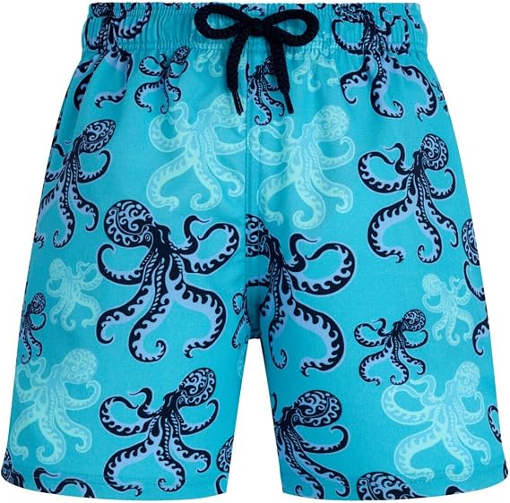Boys Stretch Swim Trunks Poulpes