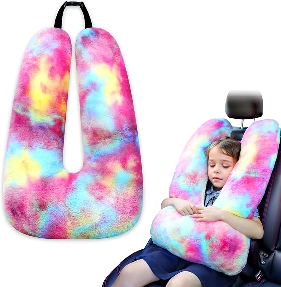 Car Pillow - Soft Adult and Child Car Sleeping Neck Head Support H-Shape Travel Pillow Cushion Car Seat Safety