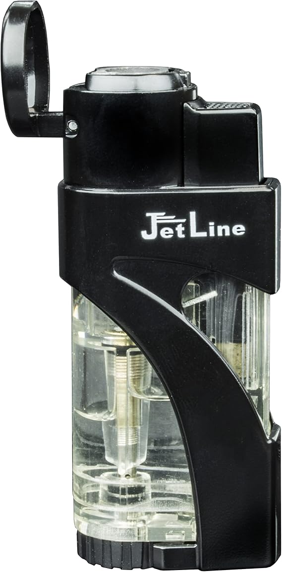 Jetline Phantom Single Jet Flame Cigar Lighter - Black
