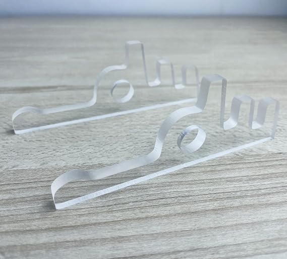 Neon Sign Holder for Table, Neon Sign Holder Base, Tilt 10 Degrees, Two Height Adjustments(Transparent)