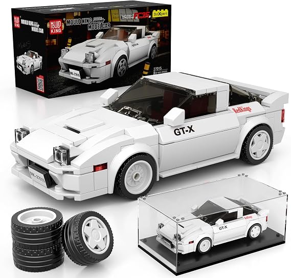 Super Sports Car Building Set with Display Case, 369 Pcs Model Ages 8+