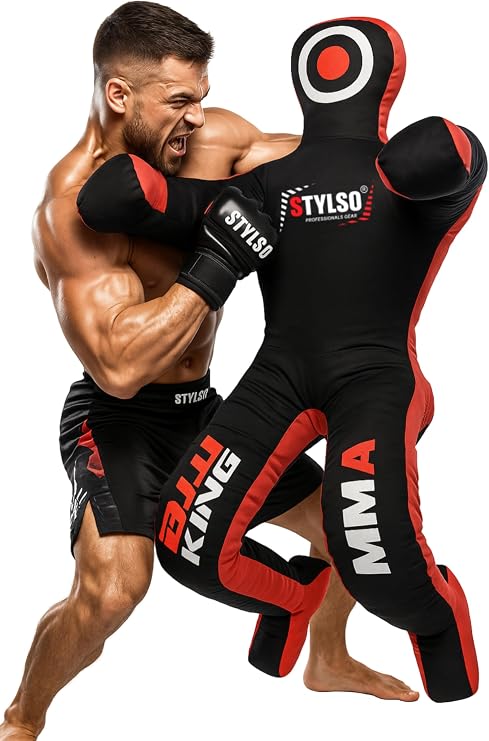 Un-Filled Grappling Dummy Wrestling Dummy Jiu Jitsu Dummy for BJJ MMA Judo Karate Practice Adult Kids