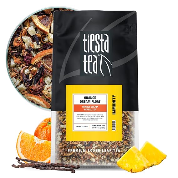 Tiesta Tea Orange Dream Float Loose Leaf Orange Cream Herbal Tea Blend 16oz