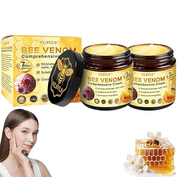 Bee Venom Comprehensive Cream, Professional Bee Venom Skin Treatment Cream, Bee Venom Skin Restoration Cream-50g, Repair, Moisturize and lift 3 in 1, for All skin Types (2 Pack)