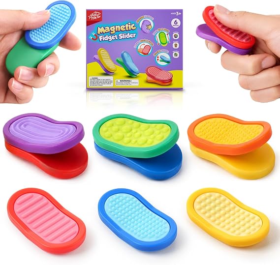 Fidget Sensory Toys for Kids- 6 Pack Textured Fidget Toys for Calming