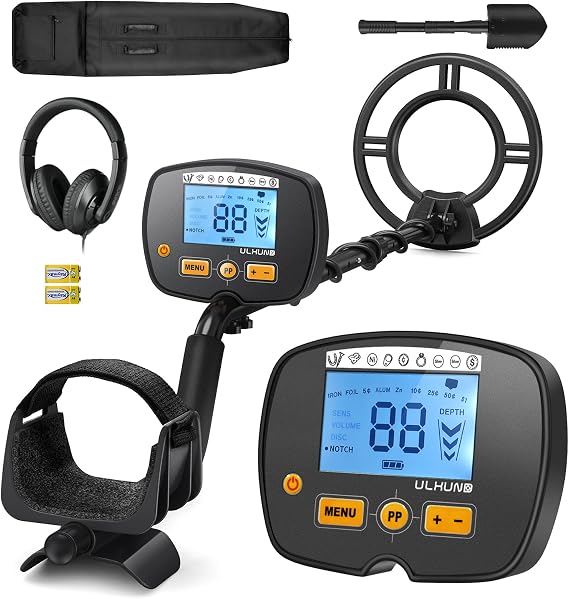Upgraded Metal Detector for Adults Professional - High Accuracy Gold Finder with DSP Chip & 10" IP68 Waterproof Search Coil, 12" Deep Detection and 60" Adjustable Length for Beach & Yard