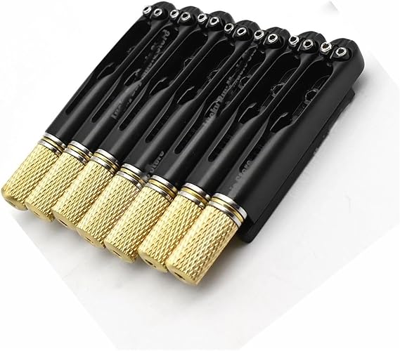 Brass Headless Bridge for Seven String Electric Black Professional Guitar Bridge
