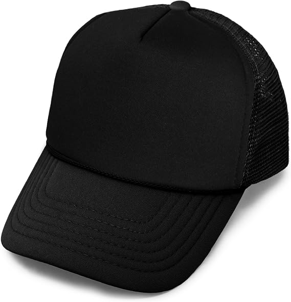 DALIX Youth Mesh Trucker Cap - Adjustable Hat (S, M Sizes)