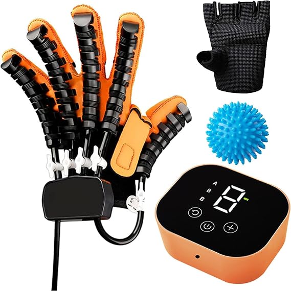 GAOXIAO Hand Function Rehabilitation Robotic Gloves Generations Hemiplegia, Robot Hand Exerciser for Stroke Hemiplegia Aids Patients with Hand Dysfunction Finger Function Recovery A Left Hand M
