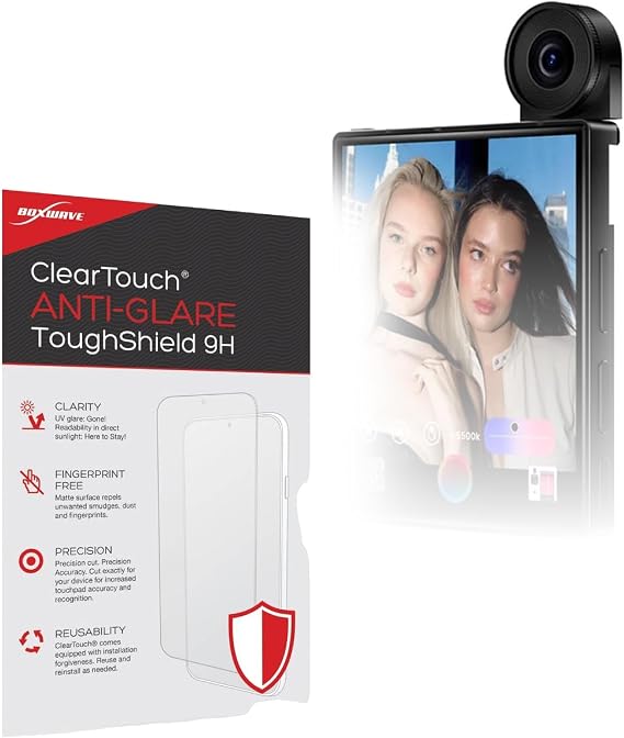 BoxWave Screen Protector Compatible with iKKO MindOne Pro - ClearTouch Anti-Glare ToughShield 9H (2-Pack), Anti-Glare 9H Tough Flexible Film Screen Protector