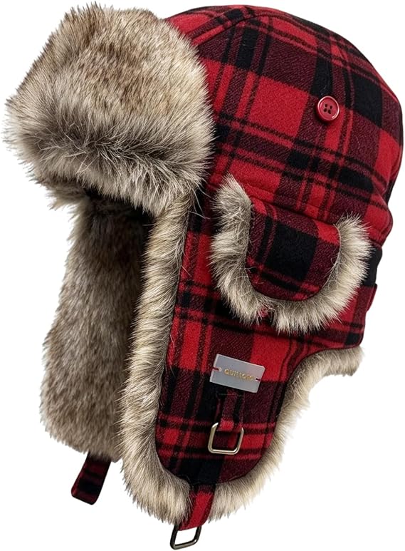 Winter Trapper Hat for Men and Women,Wool Russian Ushanka Aviator Warm Cold Proof Ski Hunting Cycling Winter Hats