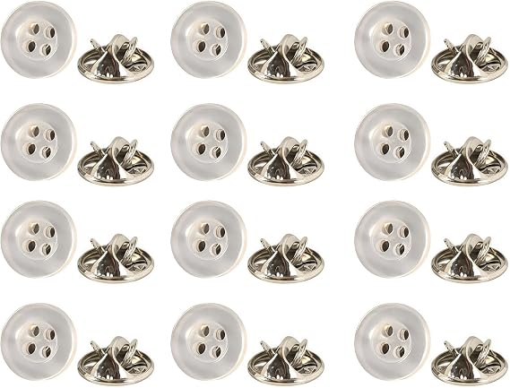 12 Set No Sewing White Shirt Buttons, 4-Hole Resin Decorative Button Pins Detachable No Sew Buttons for Clothes Cardigans Shirt Dress Sweaters DIY Crafts