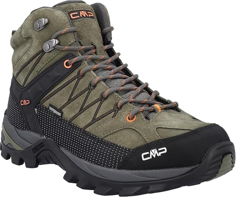 CMP Rigel Mid Mens Waterproof Hiking Boots Trail Shoes with Ankle Support & All-Terrain FullOn GRIP Sole