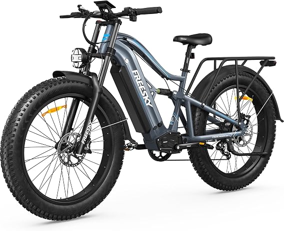 FREESKY Electric Mountain Bike,20MPH,140miles Long Range Ebikes for Adults