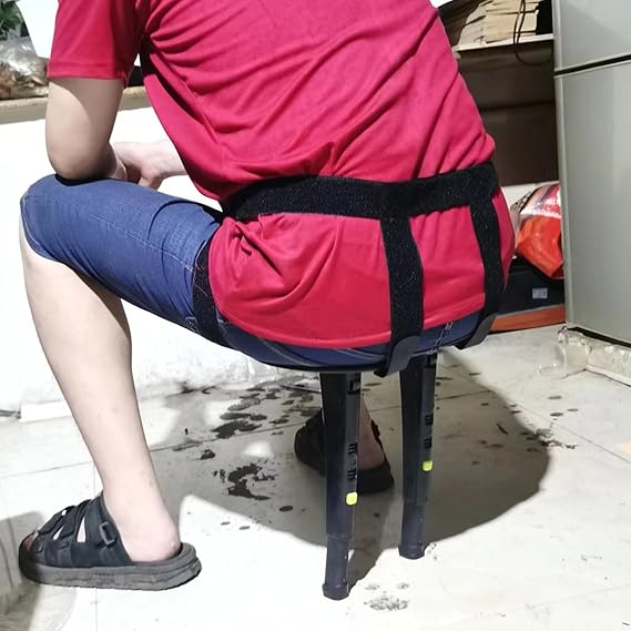 Portable Foldable Wearable Chair Invisible Seats - Outdoor Fishing Stool, Chairless Chair Wearable Leg Ergonomics Lightweight Seat, 3 Gear Adjustable Suitable for Different Heights