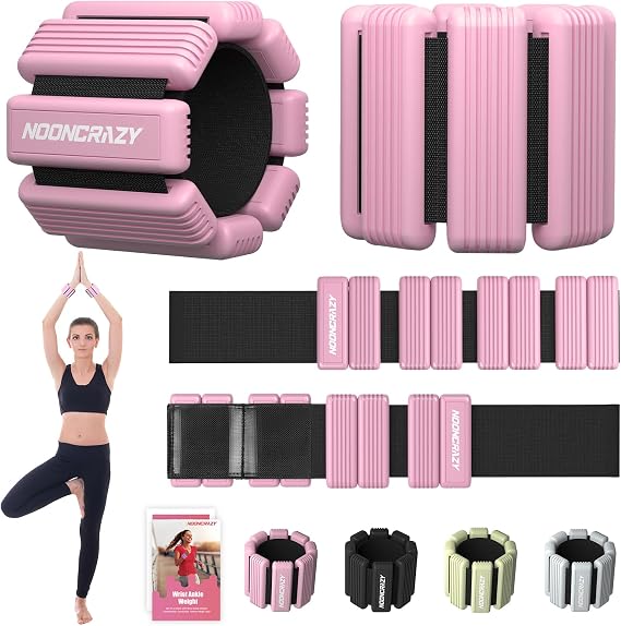 Pilates Wrist Ankle Weight for Women, Adjustable Weight Set of 2
