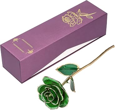Gold Dipped Rose, Gold Rose 24k Gold Plated Metal Rose with Brighter Color for Craft Decorations