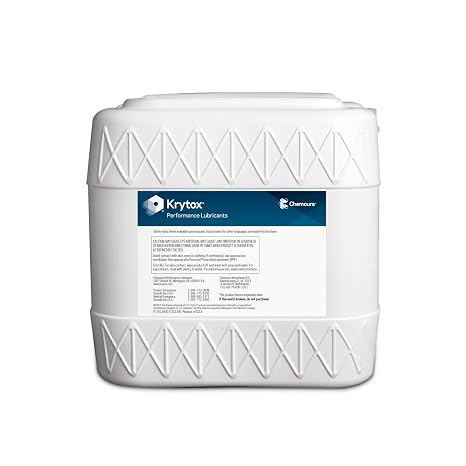 Krytox D12418072 Industrial Oil, 5 kg/11.01 lb. Bottle