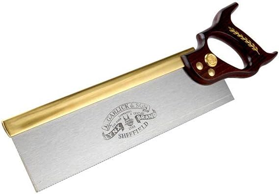 Lynx 12" Tenon Saw Crosscut, 15 Tpi, 3" Depth, .048" Kerf