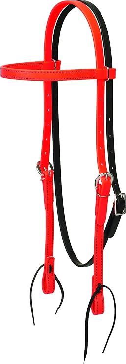Weaver Leather Trail Gear Brahma Webb Browband Headstall, Hunter Orange