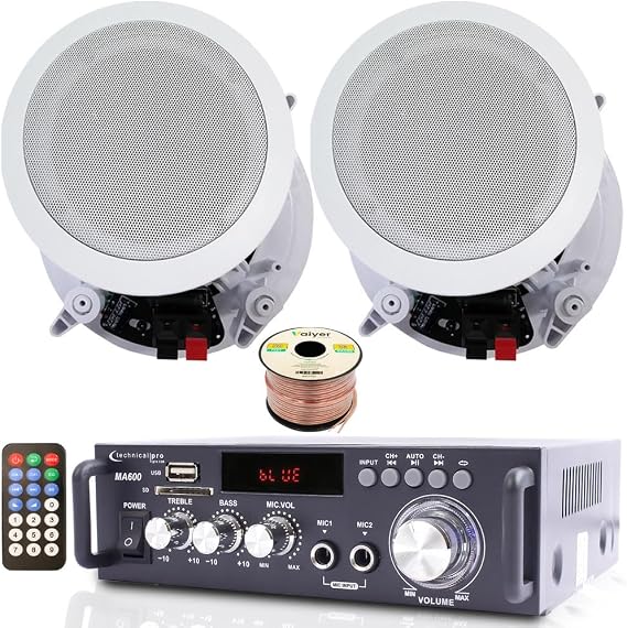 Technical Pro Home Theater System Kit, 2 ch, 600 Watts Bluetooth Amplifier