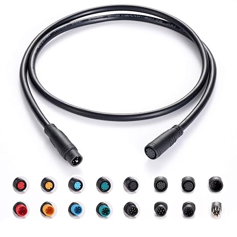 Extension Cable 2Pin3Pin4Pin5Pin6Pin8Pin9Pin Waterproof Plug Works for Electric Bicycle LightThrottleEbrakeDisplay Extend Cable 8pin 80cm