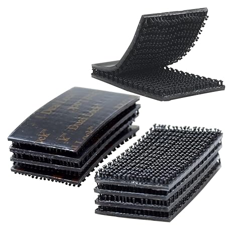 3M Dual Lock Fastener 1in x 2in 8pcs Reclosable Interlocking Tape Heavy Duty, EZ Pass Holder Adhesive Hook Lock Sticky Back Mushroom Mounting Tape Black Color for Indoor and Outdoor