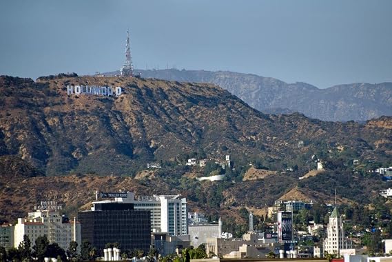 Los Angeles California Skyline Hollywood Photo Photograph Cool Wall Art Print Poster 36x24