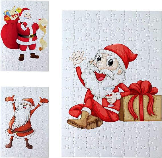 10 Sets Blank Sublimation A5 Jigsaw Puzzles with 48 Pieces - DIY Heat Press Transfer Crafts - Wholesale DIY Thermal Transfer Pearl Puzzles