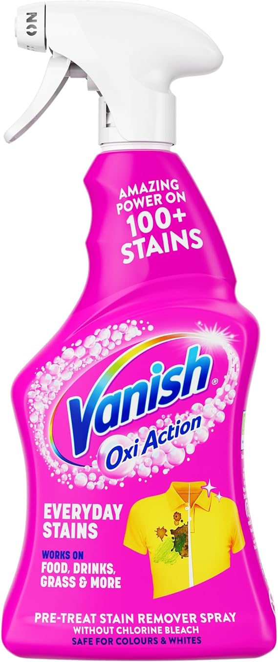 Vanish - Oxi Action - Multi Stain Spray for Couloured Garments and Fabrics - 500ml Pre-Treat Spray Without Chlorine Bleach (1 x 500ml)