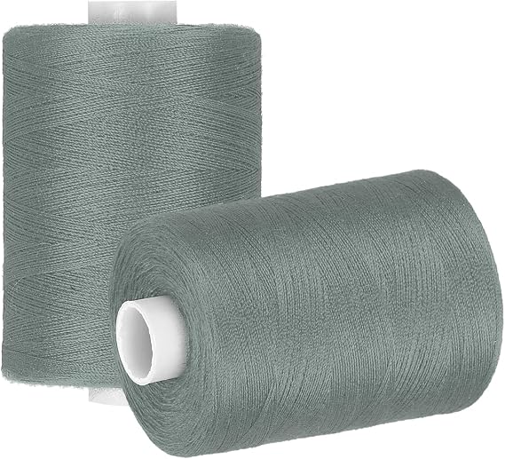 MECCANIXITY 2 Spool Sewing Thread, Gray #341 1000 Yards/Spool