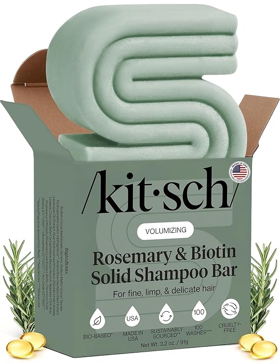 Kitsch Rosemary & Biotin Shampoo Bar Soap for Hair Growth - 3.2 oz