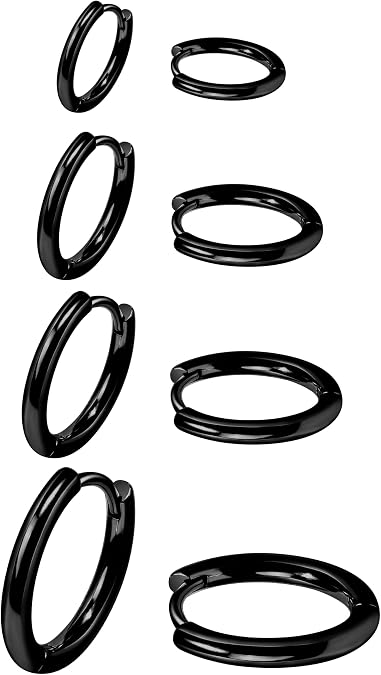Small Gold Huggie Hoop Earrings Set for Women Men Hypoallergenic 14K Plated Stack Cartilage Earrings, Sterling Silver Multiple Piercing Lightweight Mini Thin Cute Dainty Trendy Jewelry Gifts for Women