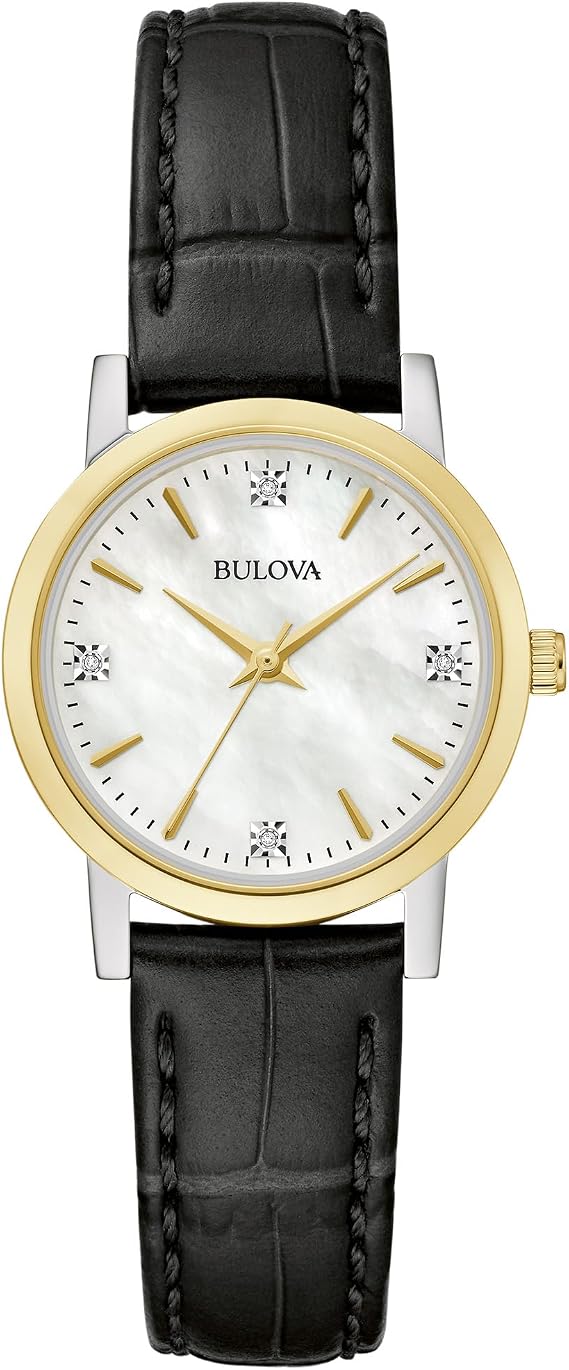Bulova Classic Quartz Ladies Watch, Stainless Steel Diamond