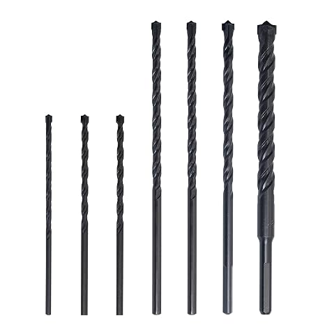 Disston E0217044 BluMol Extreme Masonry Percussion Drill Bit Set Includes (2) 3/16" x6",(2) 5/32" x 4, 1/8" x 4",1/4" x 6",3/8" x 6" Bit