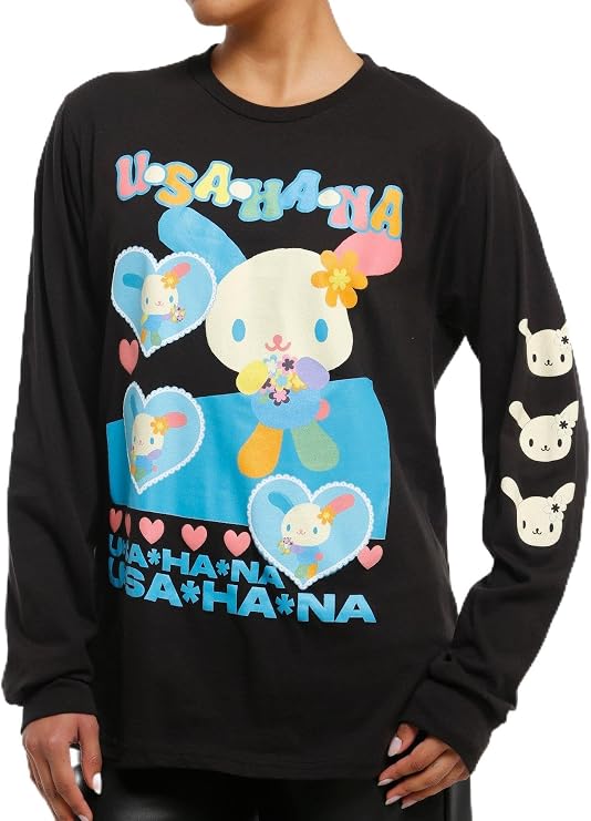 Hot Topic U*SA*HA*NA* Flowers Long-Sleeve T-Shirt Multi Large