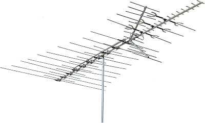 Channel Master Ultra-Hi Crossfire 100 Digital HDTV Directional Outdoor TV Antenna, Heavy-Duty, Extra Long-Range Reception Power, Up-to 100 Mile Range, UHFVHF Support for Free OTA TV