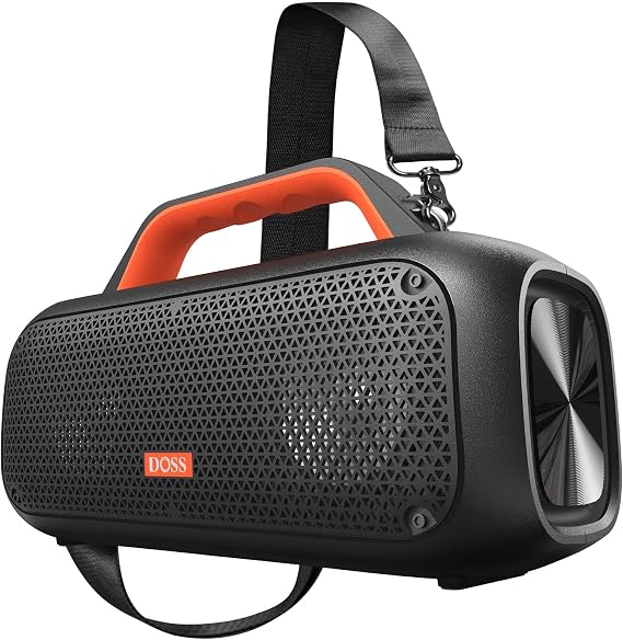 DOSS Extreme Boom Portable Bluetooth Speaker with 60W Mighty Sound-Orange