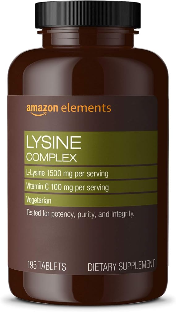 Amazon Basics Lysine Complex with Vitamin C for Immune Health Support, Vegetarian, 65 Servings, 195 Count, Packaging May Vary (Previously Amazon Elements)