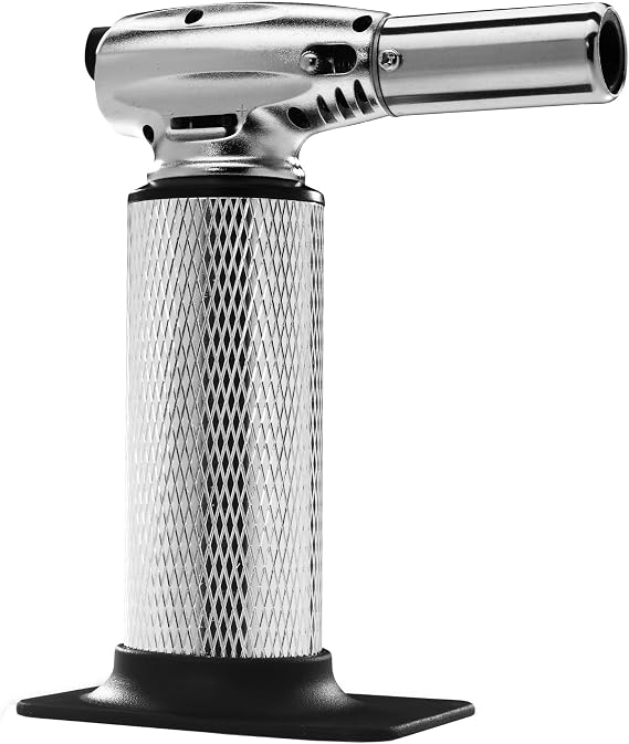Messermeister Cheflamme Culinary Torch - Up to 2,000 Degrees Fahrenheit & 200 Minute Burn Time - Self-igniting Piezo Ignition - Child-Proof Safety Lock - Fuel Sold Separately